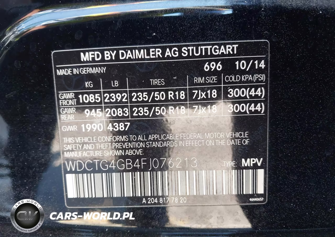 2015 Mercedes-Benz Gla 250 4Matic VIN:WDCTG4GB4FJ076213 - 9