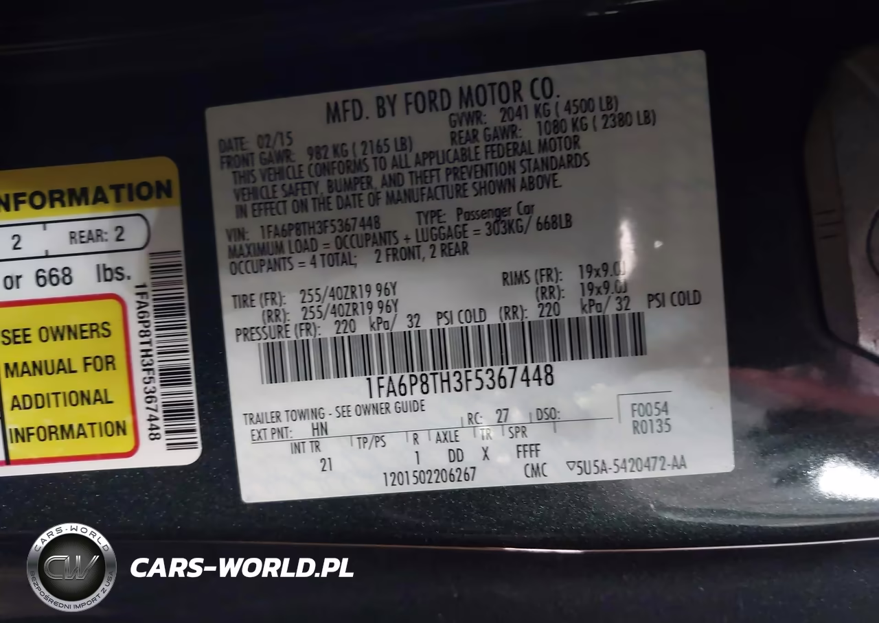2015 Ford Mustang Ecoboost VIN:1FA6P8TH3F5367448 - 9
