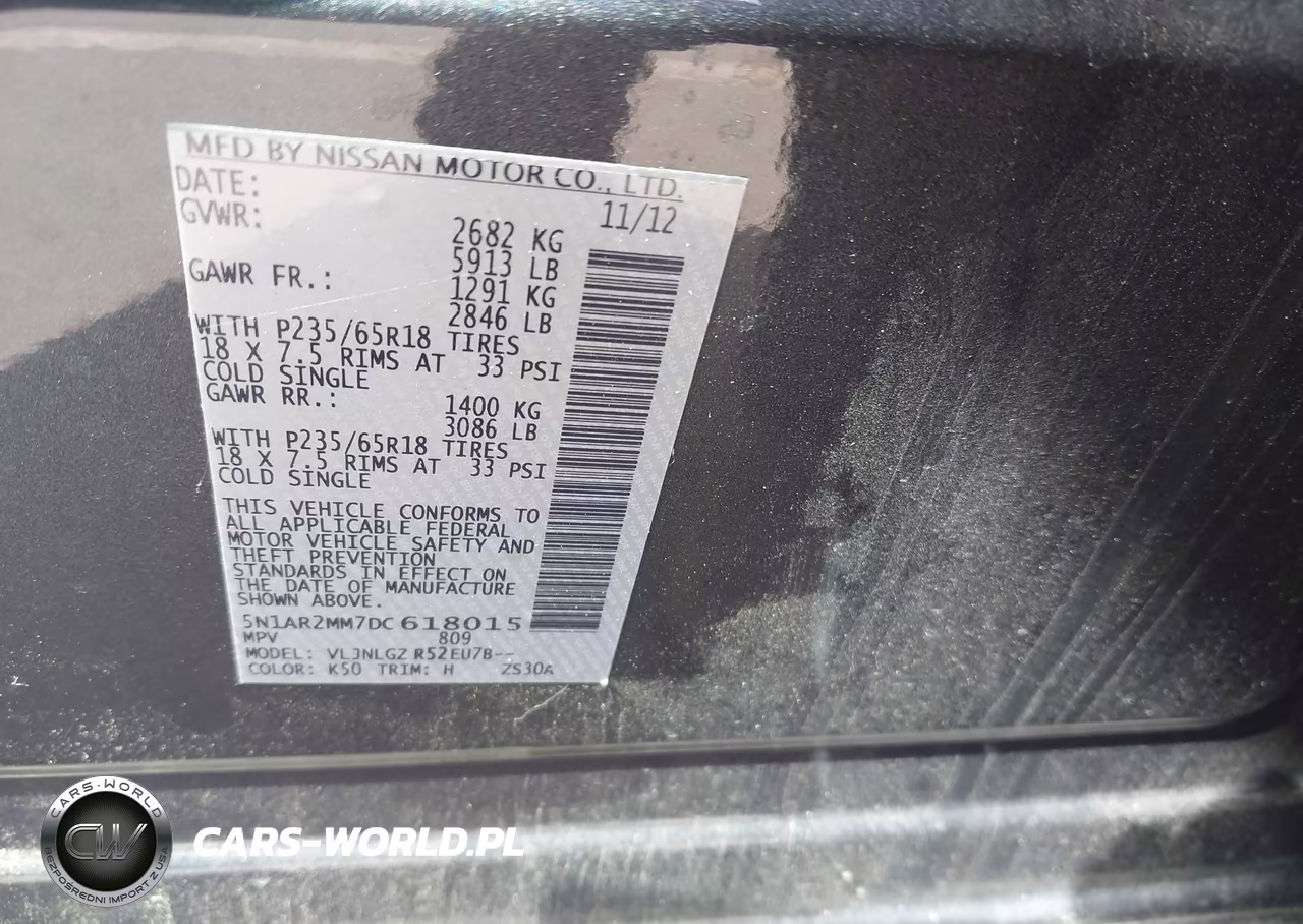2013 Nissan Pathfinder Sl VIN:5N1AR2MM7DC618015 - 9
