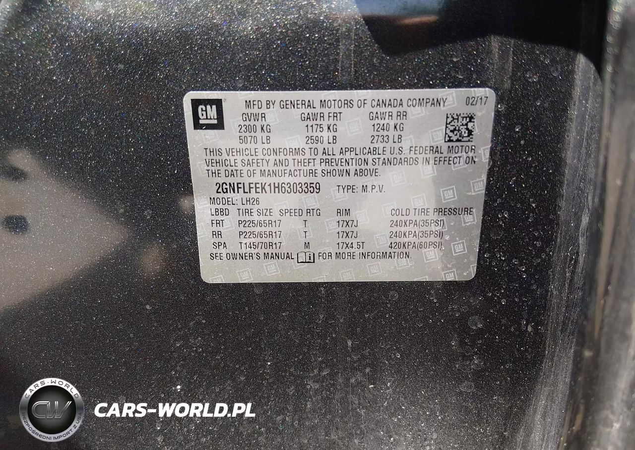 2017 Chevrolet Equinox Lt VIN:2GNFLFEK1H6303359 - 9