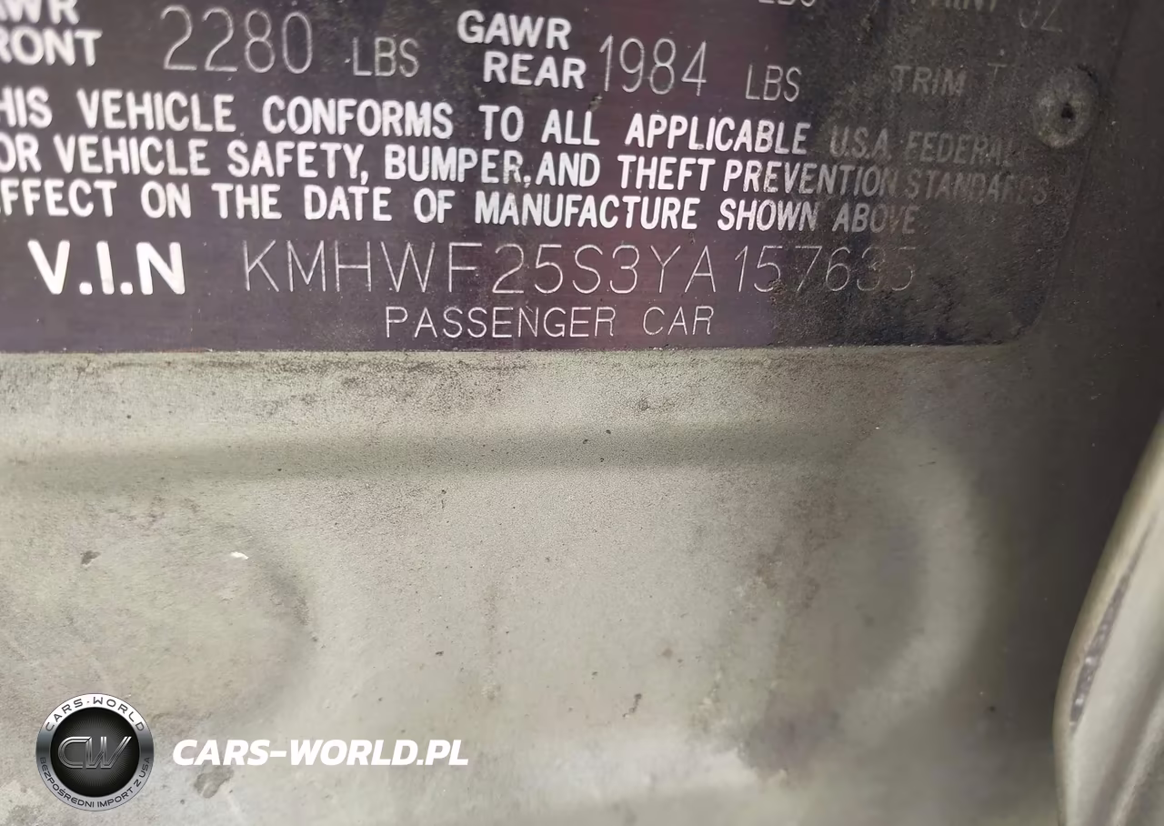 2000 Hyundai Sonata VIN:KMHWF25S3YA157635 - 9