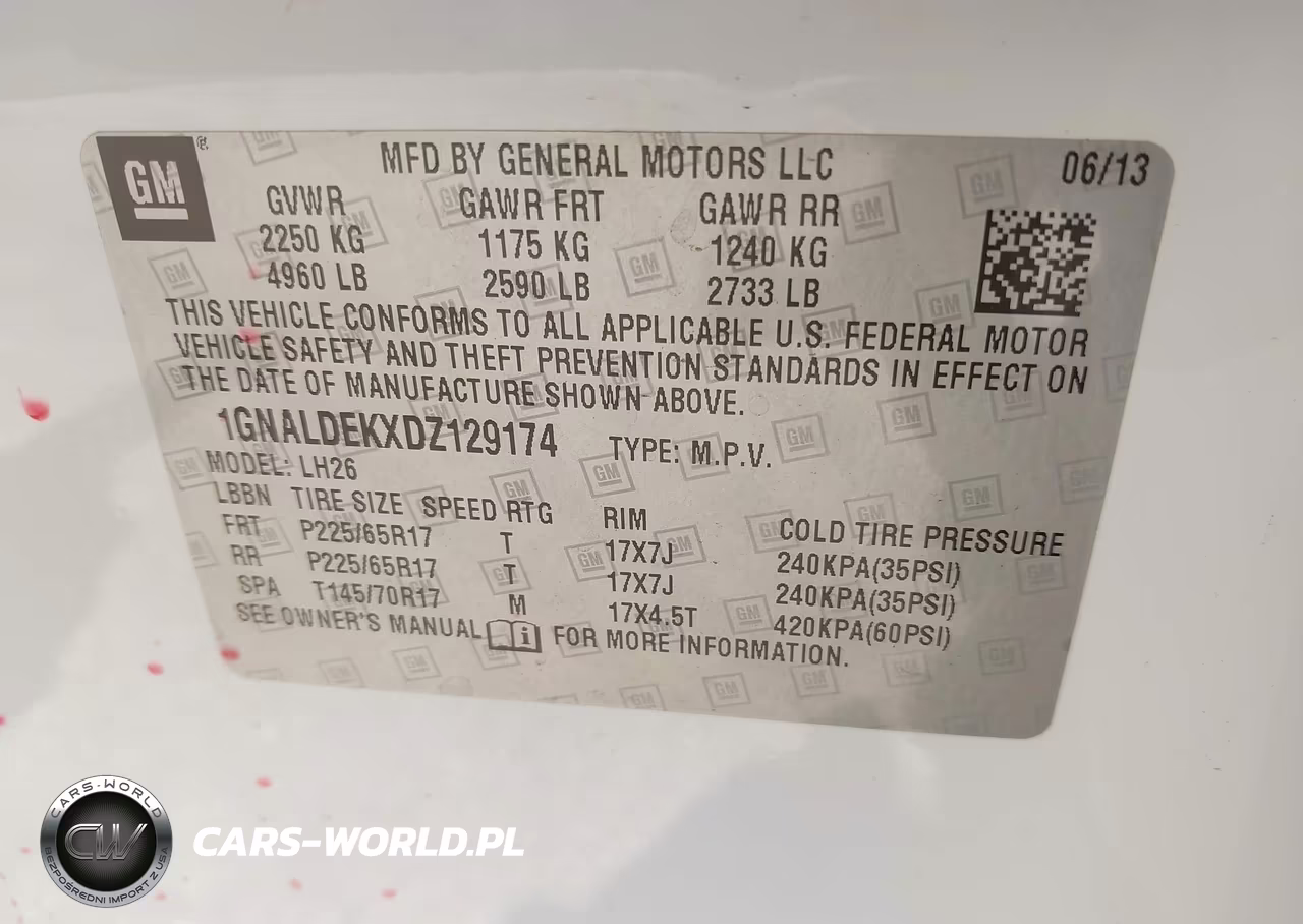 2013 Chevrolet Equinox 1Lt VIN:1GNALDEKXDZ129174 - 9
