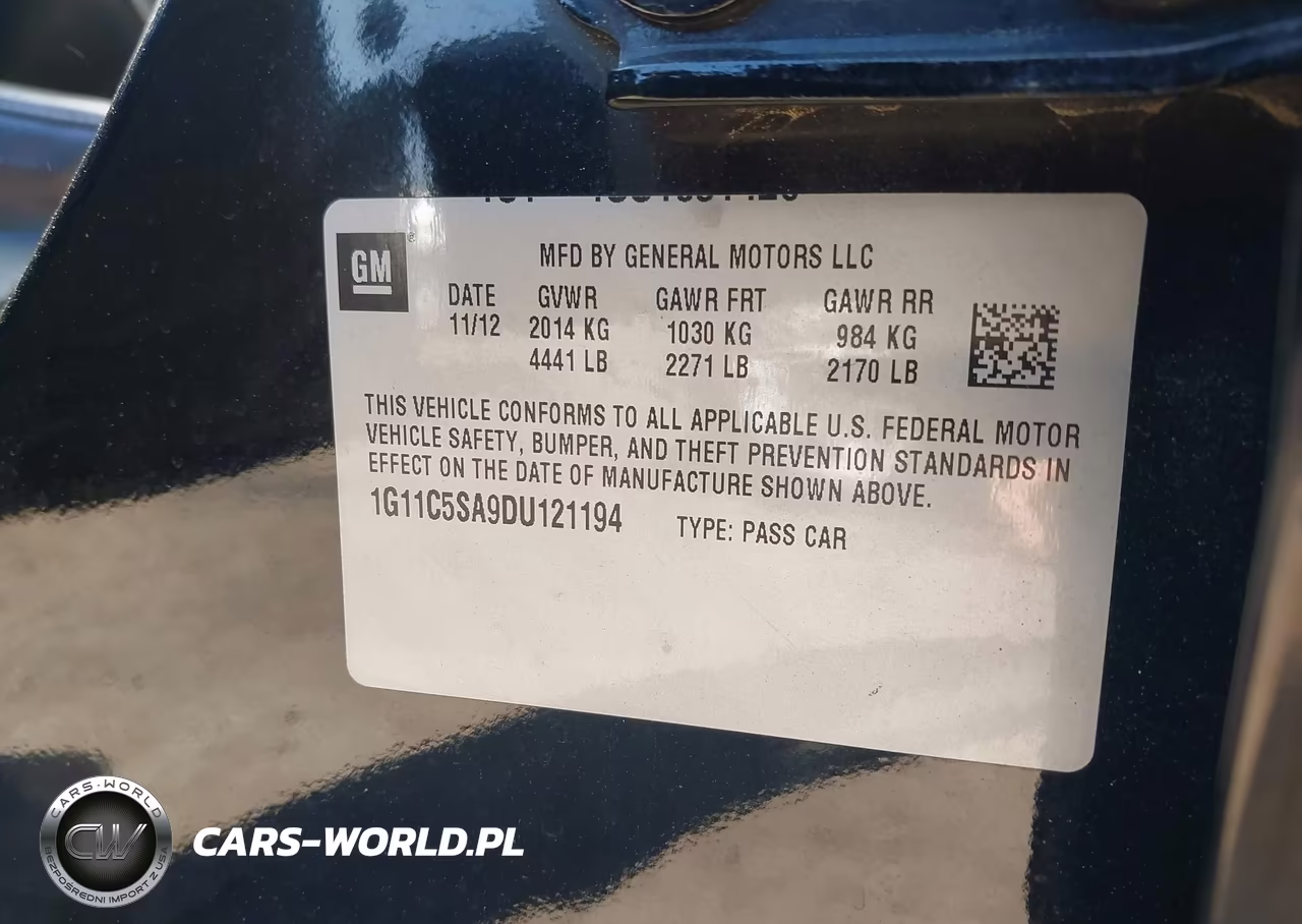 2013 Chevrolet Malibu 1Lt VIN:1G11C5SA9DU121194 - 9