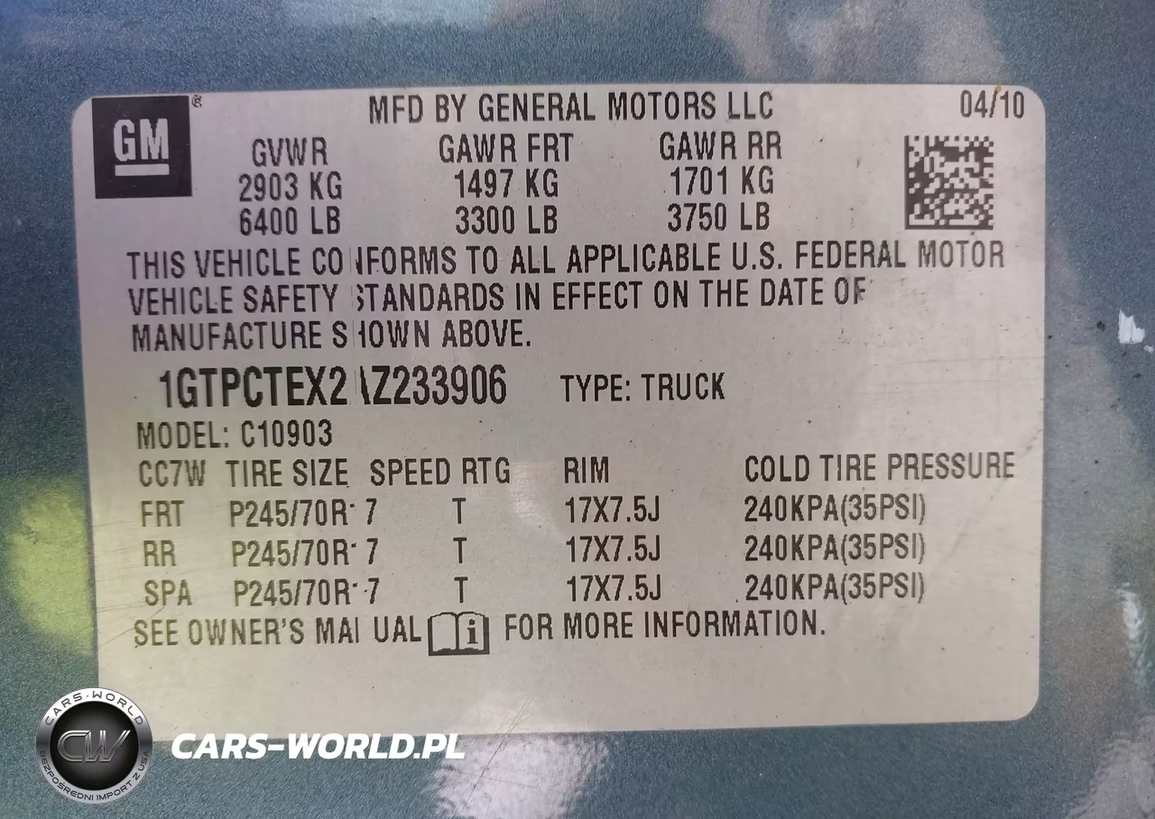 2010 GMC Sierra 1500 Work Truck VIN:1GTPCTEX2AZ233906 - 9