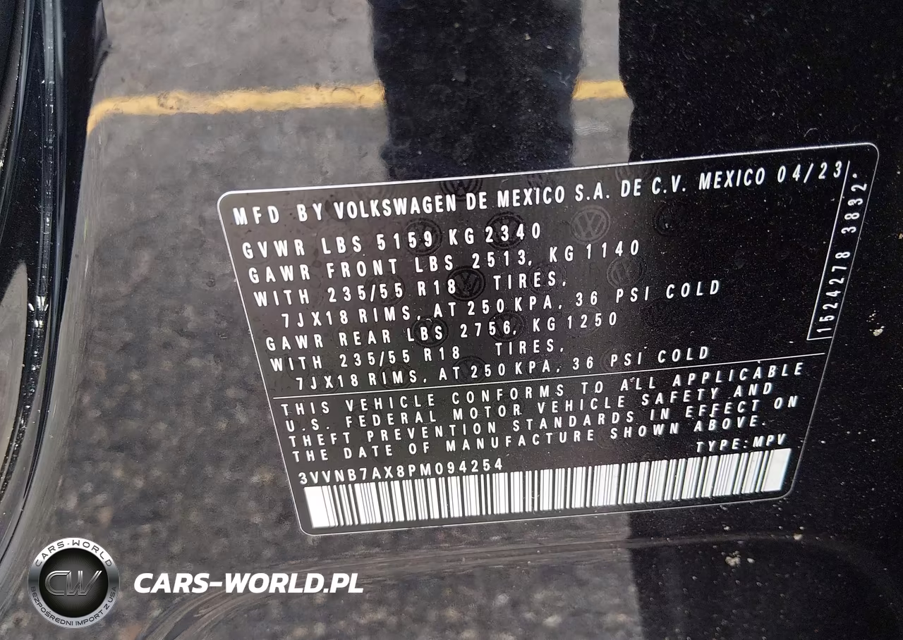 2023 Volkswagen Tiguan 2.0T Se VIN:3VVNB7AX8PM094254 - 9