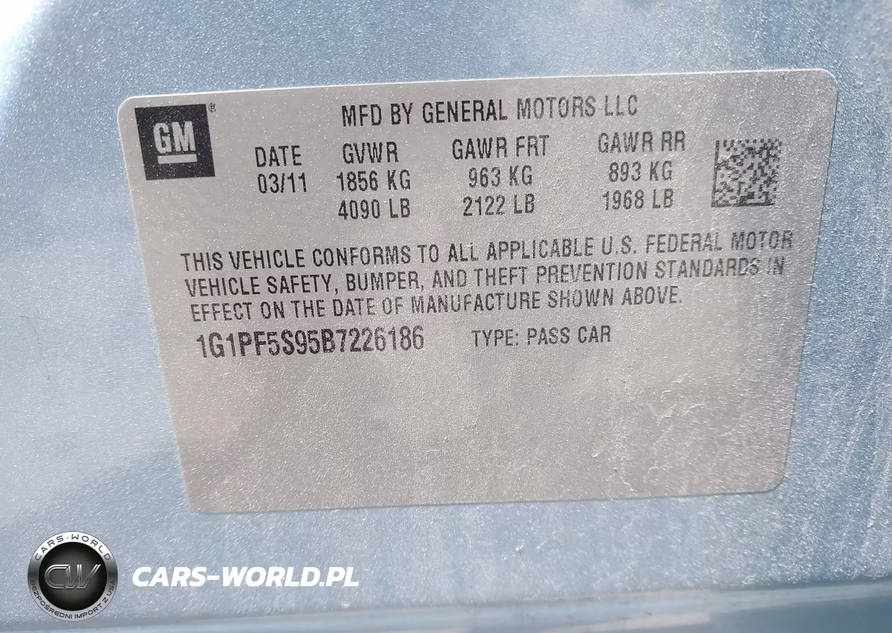 2011 Chevrolet Cruze 1Lt VIN:1G1PF5S95B7226186 - 9