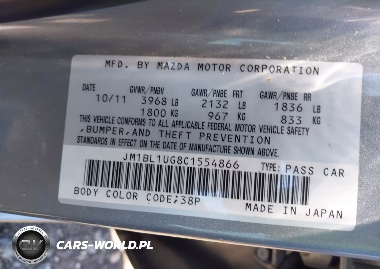 2012 Mazda Mazda3 I Sport VIN:JM1BL1UG8C1554866 - 9