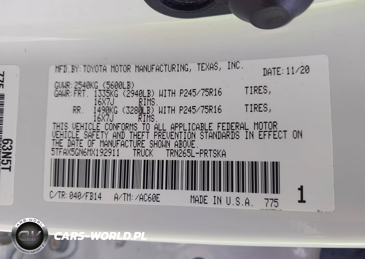 2021 Toyota Tacoma Sr VIN:5TFAX5GN6MX192911 - 9