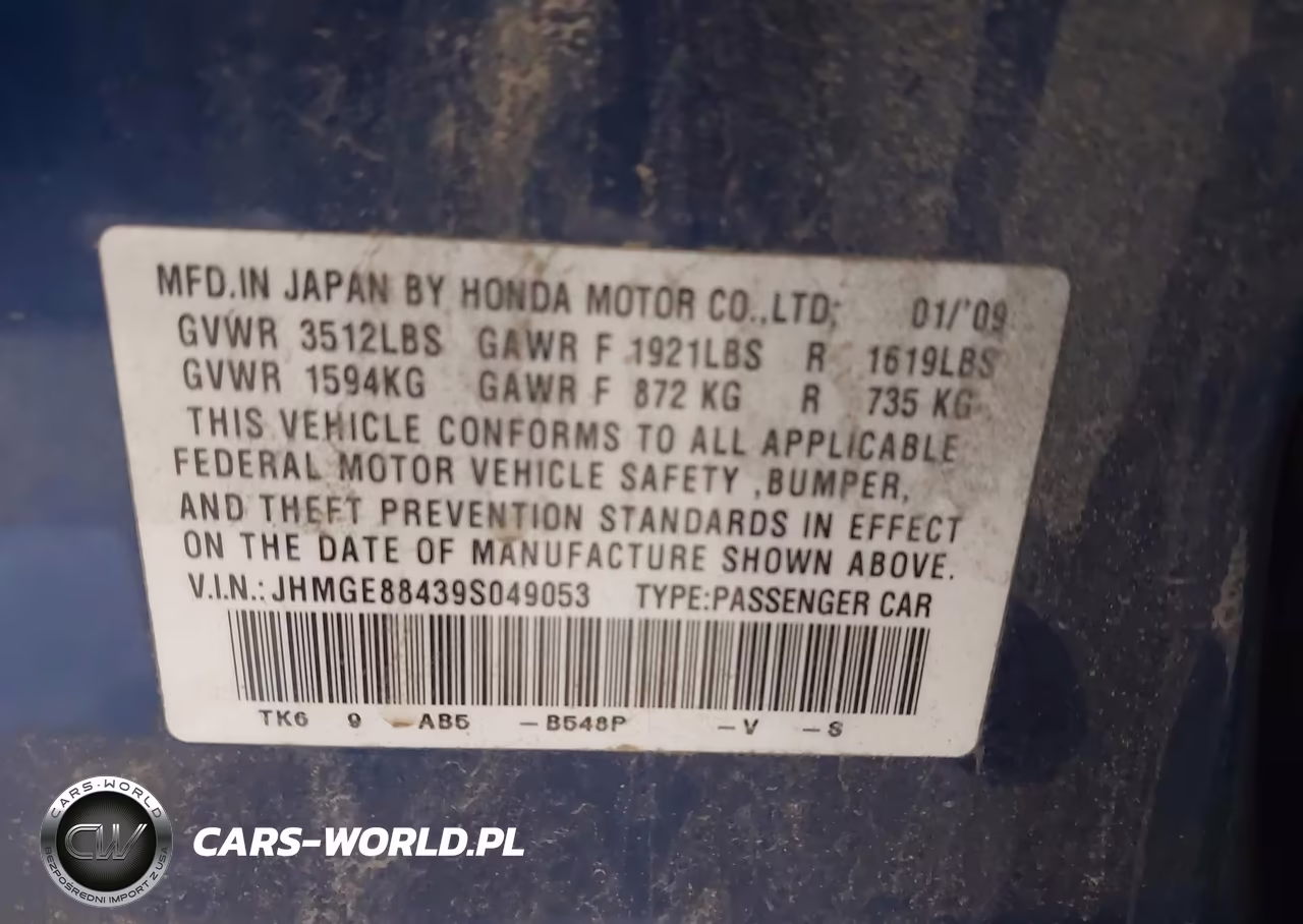 2009 Honda Fit Sport VIN:JHMGE88439S049053 - 9