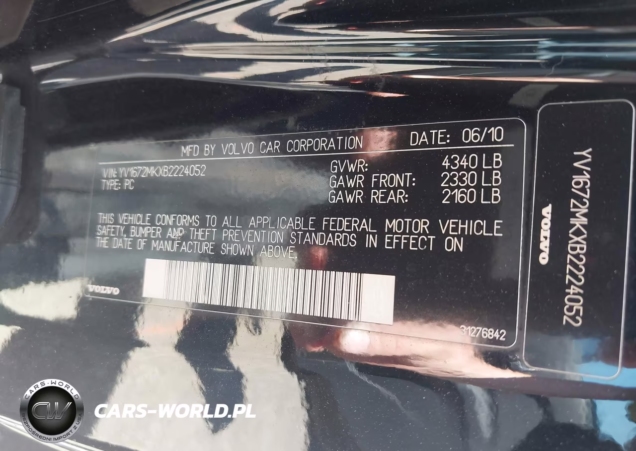 2011 Volvo C30 VIN:YV1672MKXB2224052 - 9