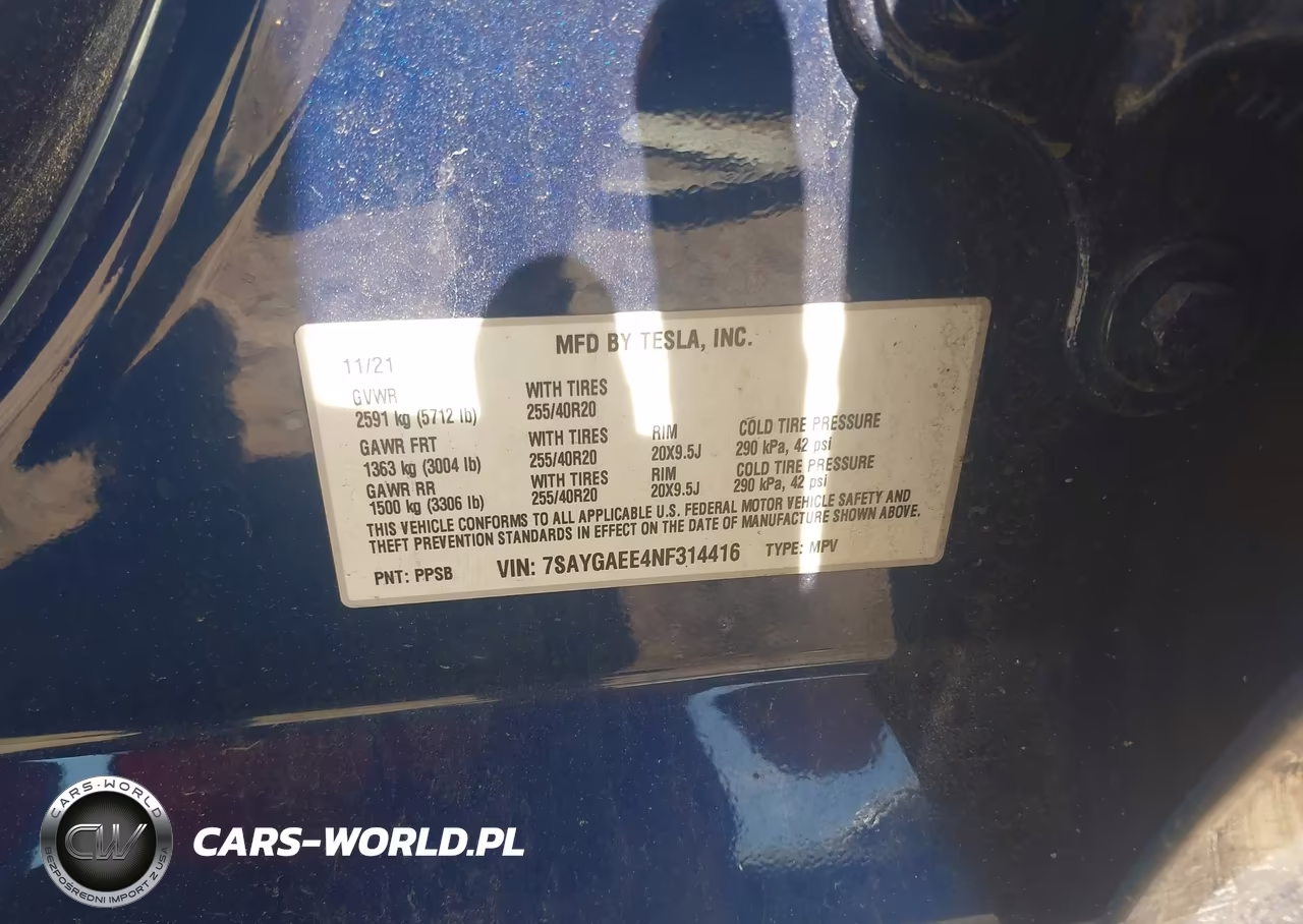 2022 Tesla Model Y Long Range Dual Motor All-Wheel Drive VIN:7SAYGAEE4NF314416 - 9