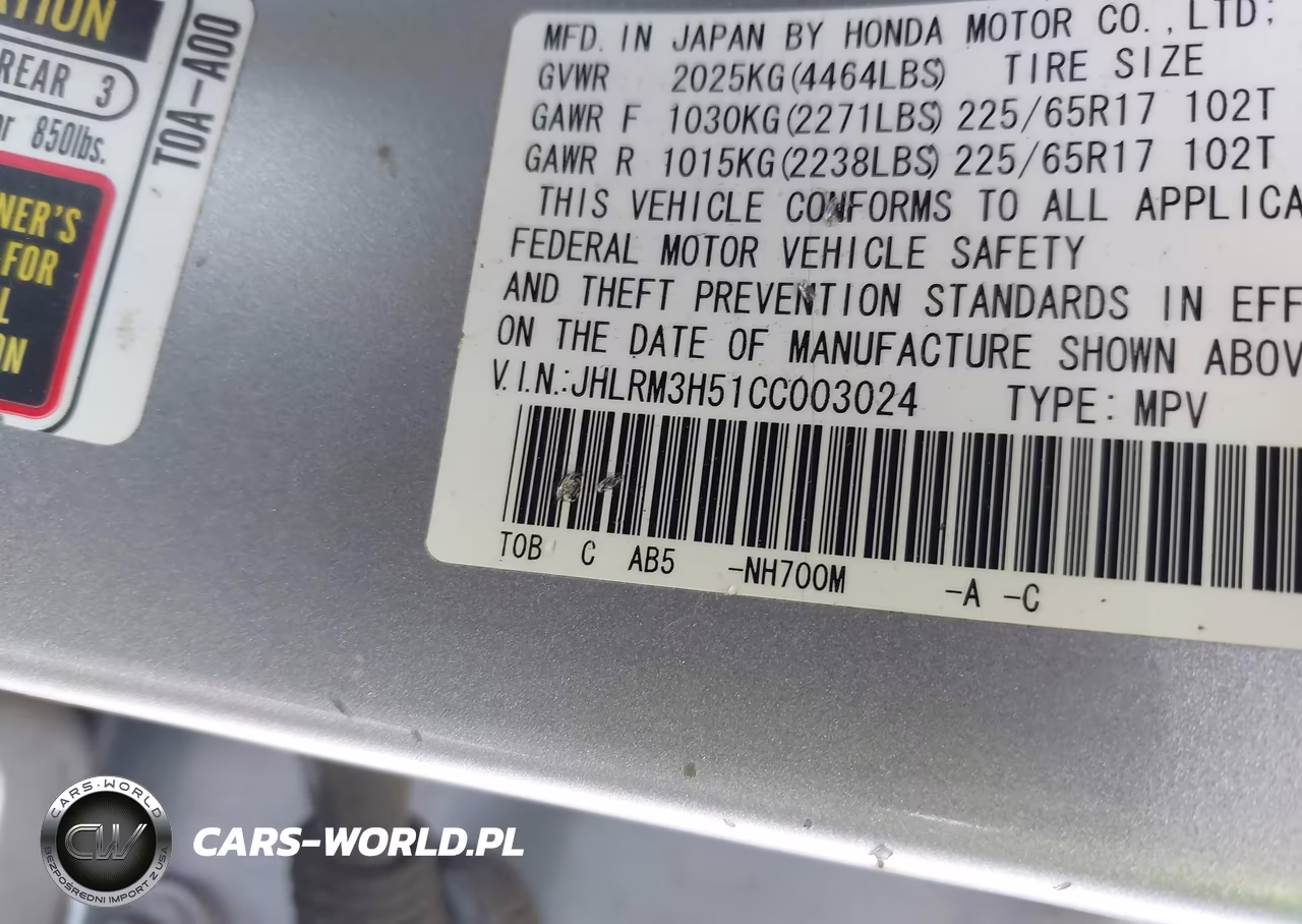 2012 Honda Cr-V Ex VIN:JHLRM3H51CC003024 - 9