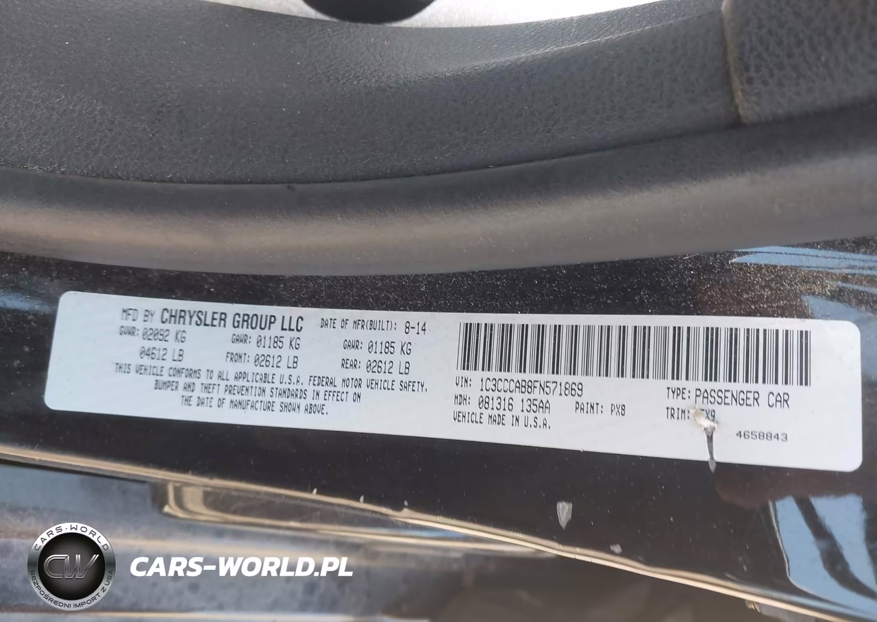 2015 Chrysler 200 Limited VIN:1C3CCCAB8FN571869 - 9