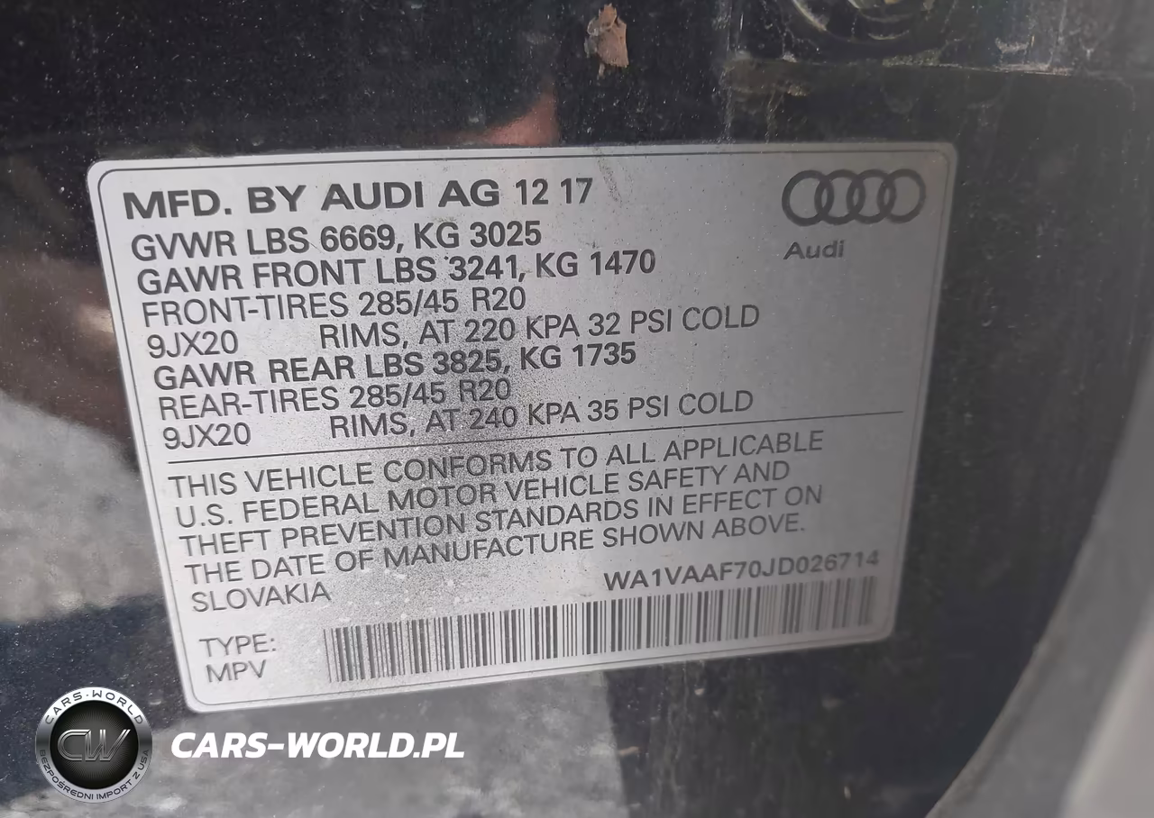 2018 Audi Q7 3.0T Premium VIN:WA1VAAF70JD026714 - 9