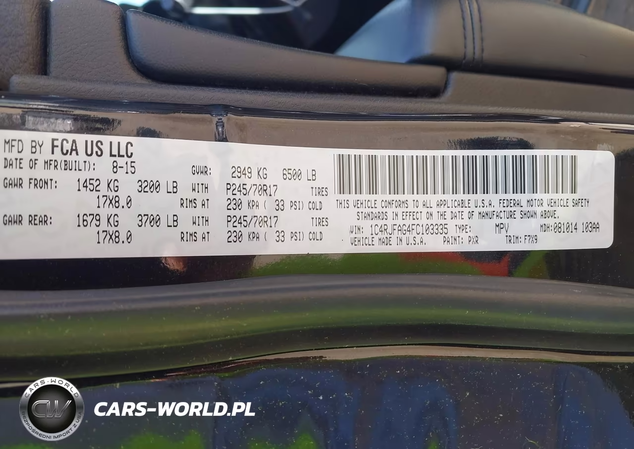 2015 Jeep Grand Cherokee Laredo VIN:1C4RJFAG4FC103335 - 8