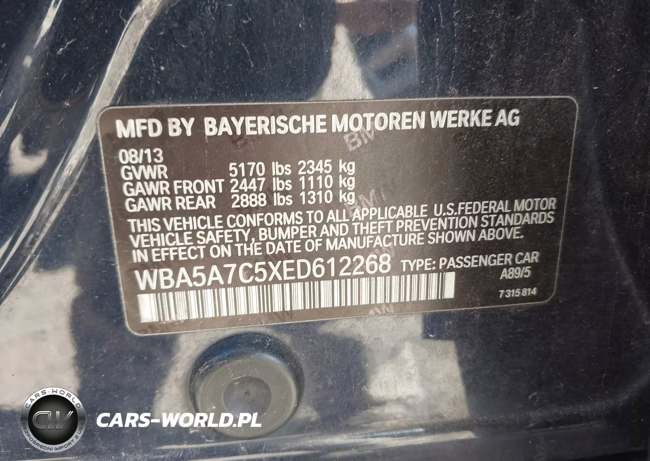 2014 BMW 528I xDrive VIN:WBA5A7C5XED612268 - 9