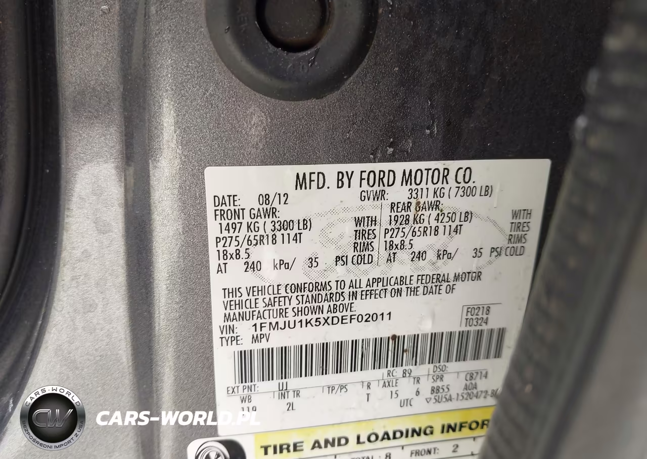 2013 Ford Expedition Limited VIN:1FMJU1K5XDEF02011 - 9