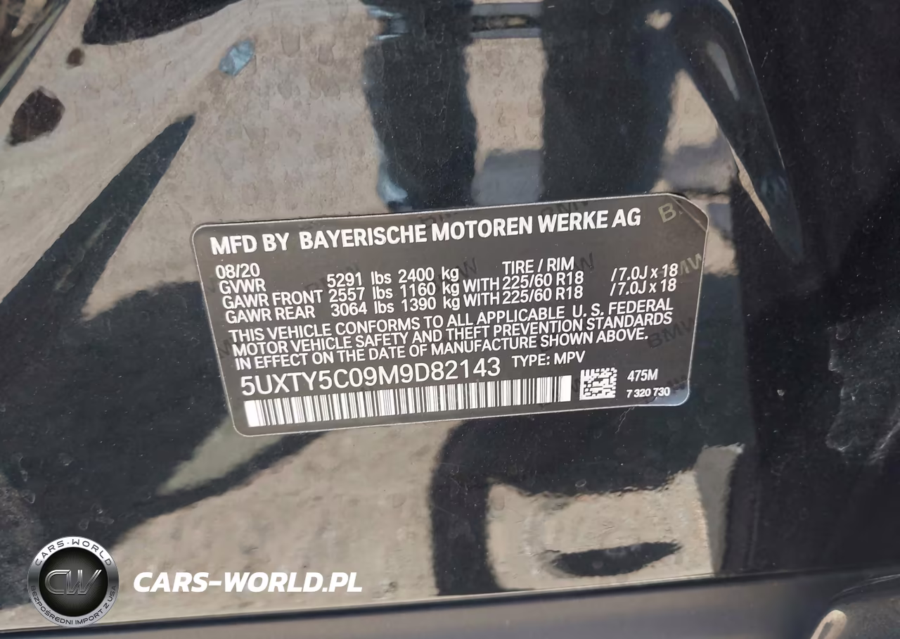 2021 BMW X3 xDrive30I VIN:5UXTY5C09M9D82143 - 9