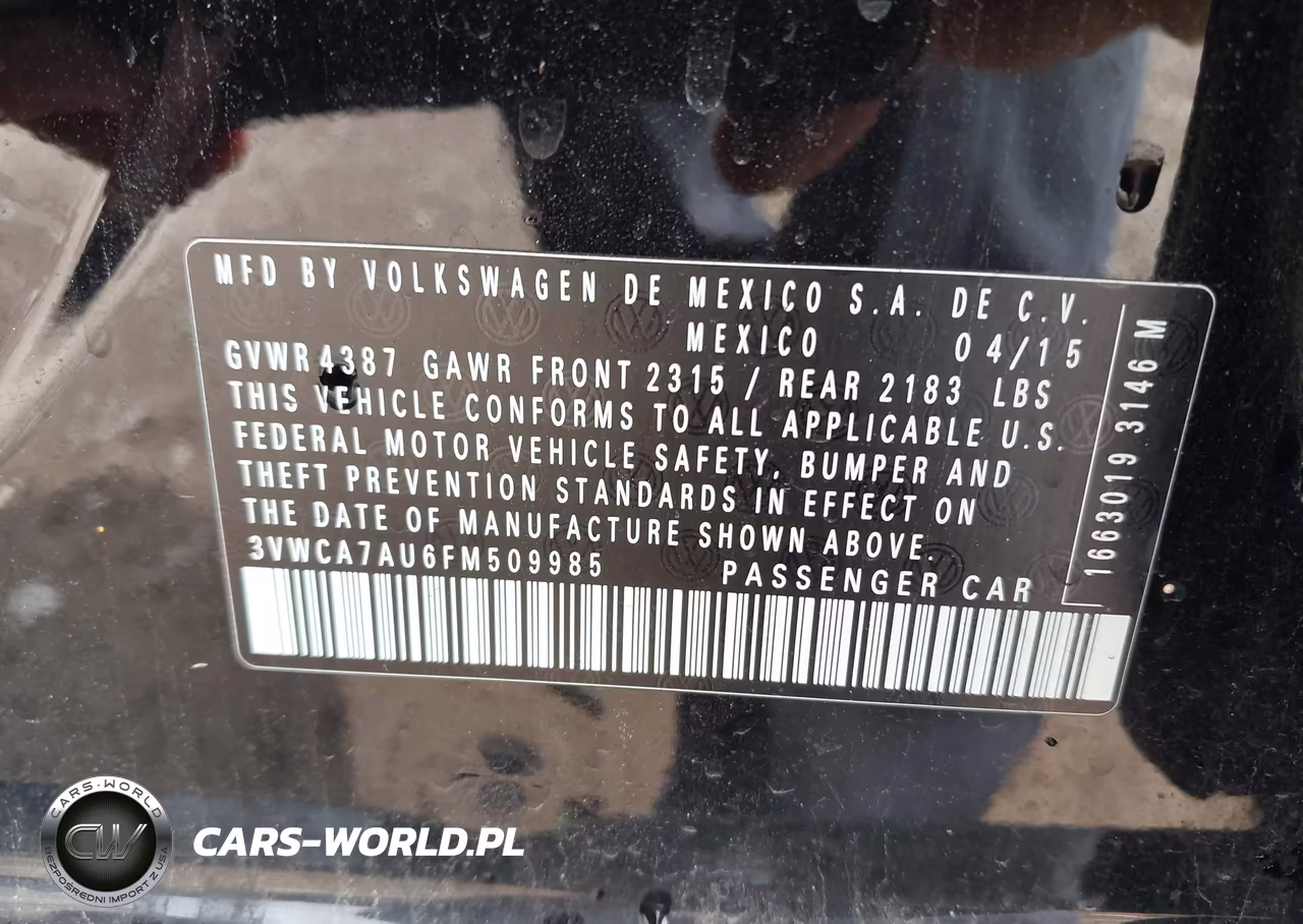 2015 Volkswagen Golf Sportwagen Tdi S 4-Door VIN:3VWCA7AU6FM509985 - 9