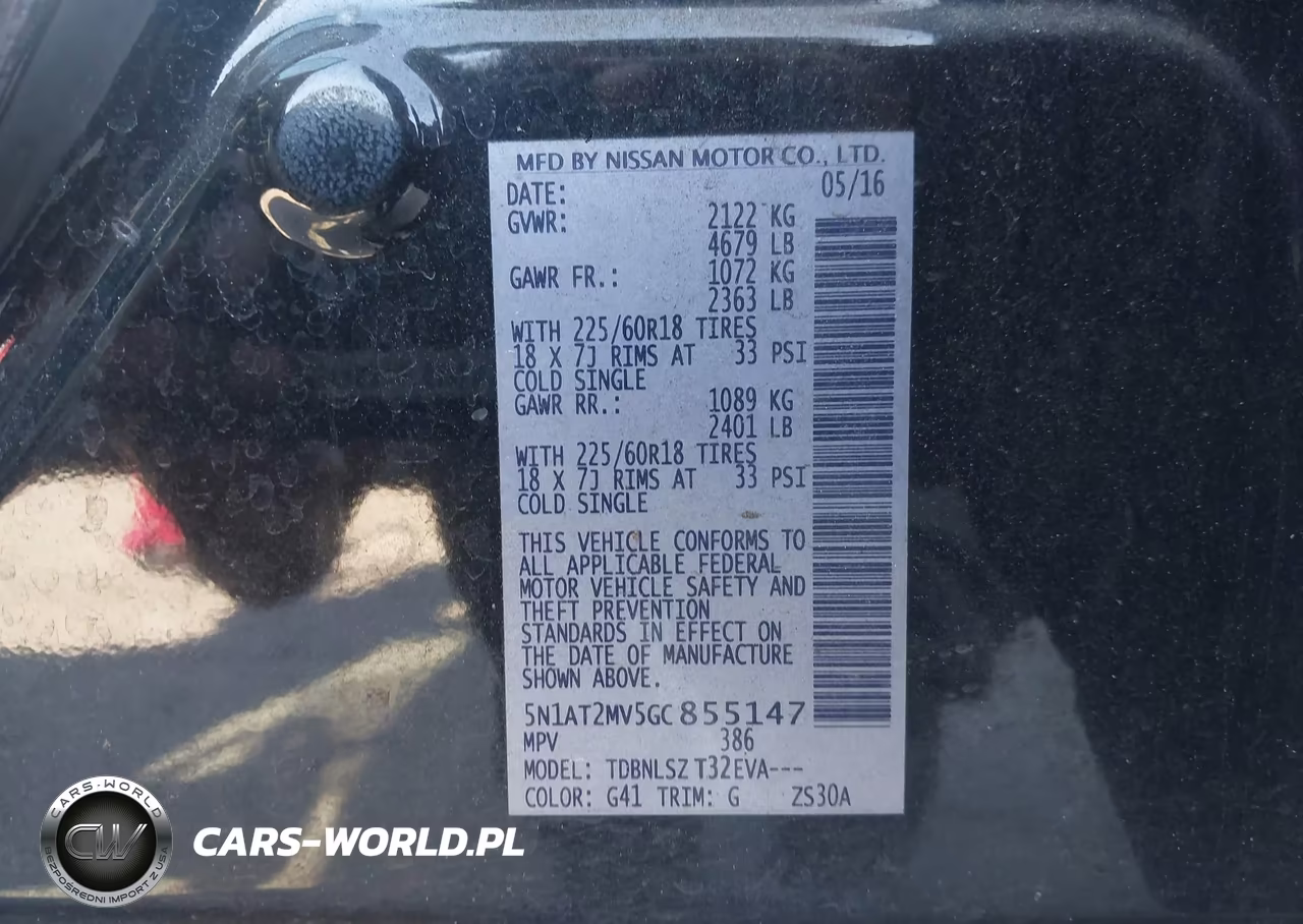 2016 Nissan Rogue Sl VIN:5N1AT2MV5GC855147 - 9