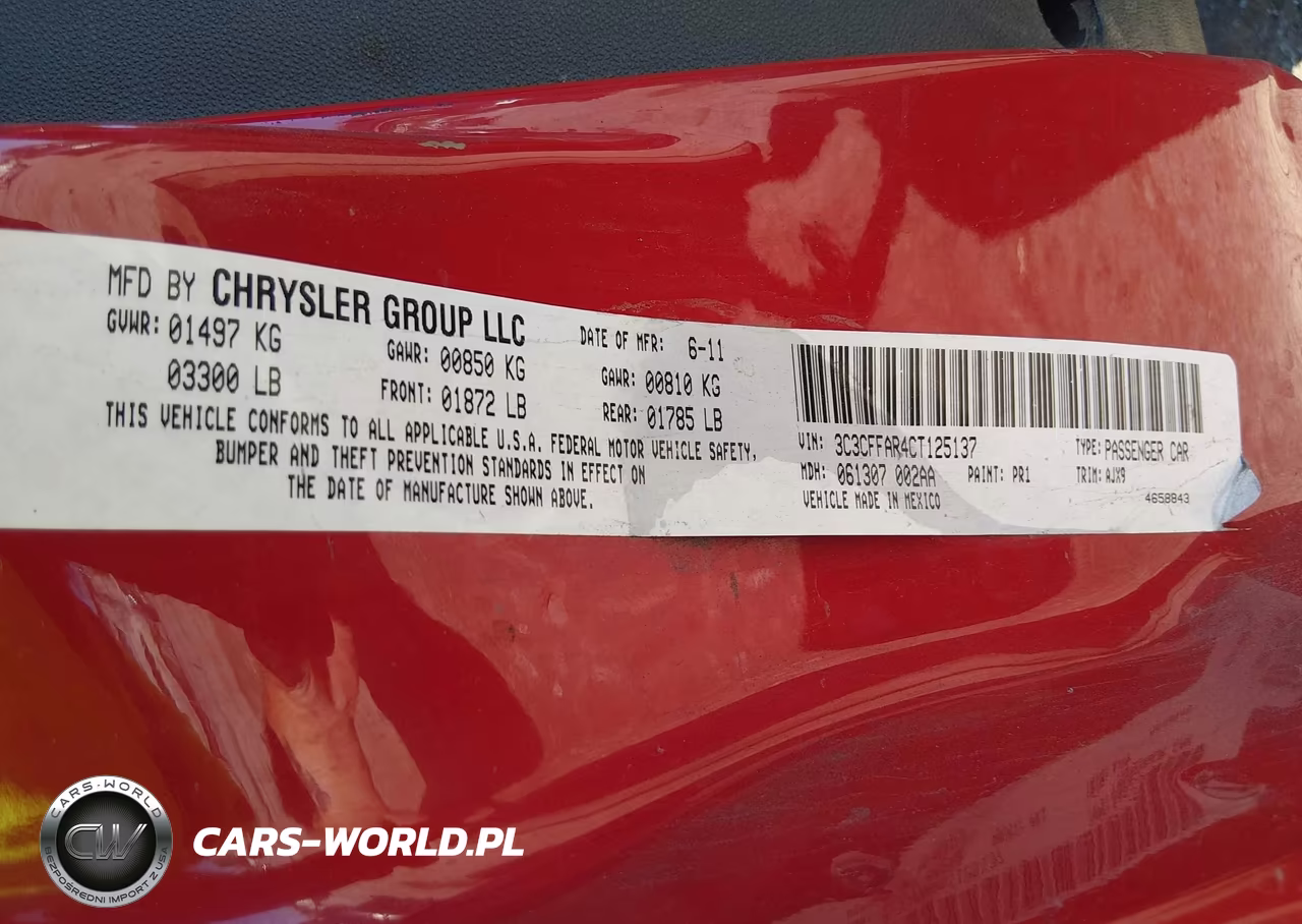 2012 Fiat 500 Pop VIN:3C3CFFAR4CT125137 - 9