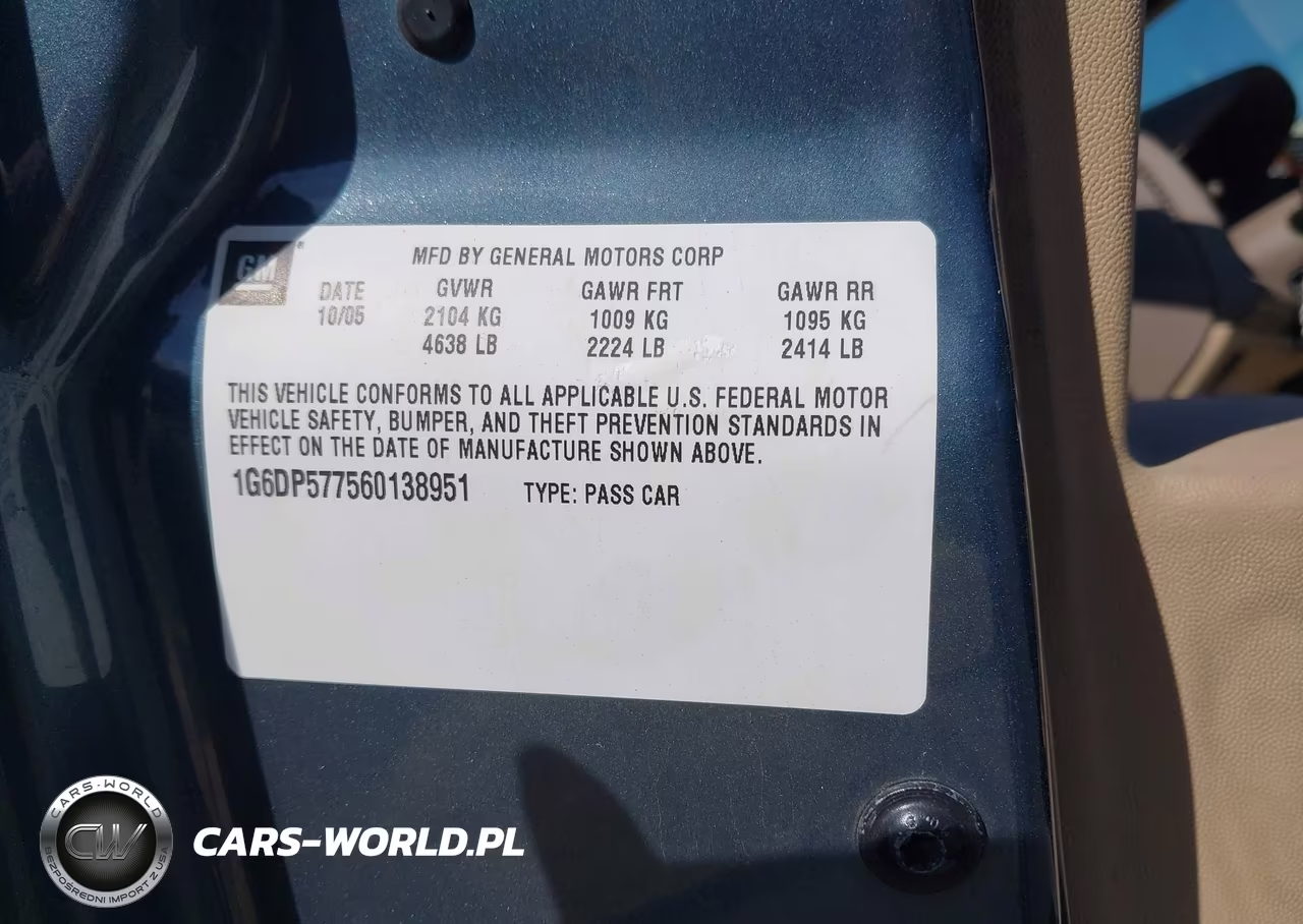 2006 Cadillac Cts Standard VIN:1G6DP577560138951 - 9