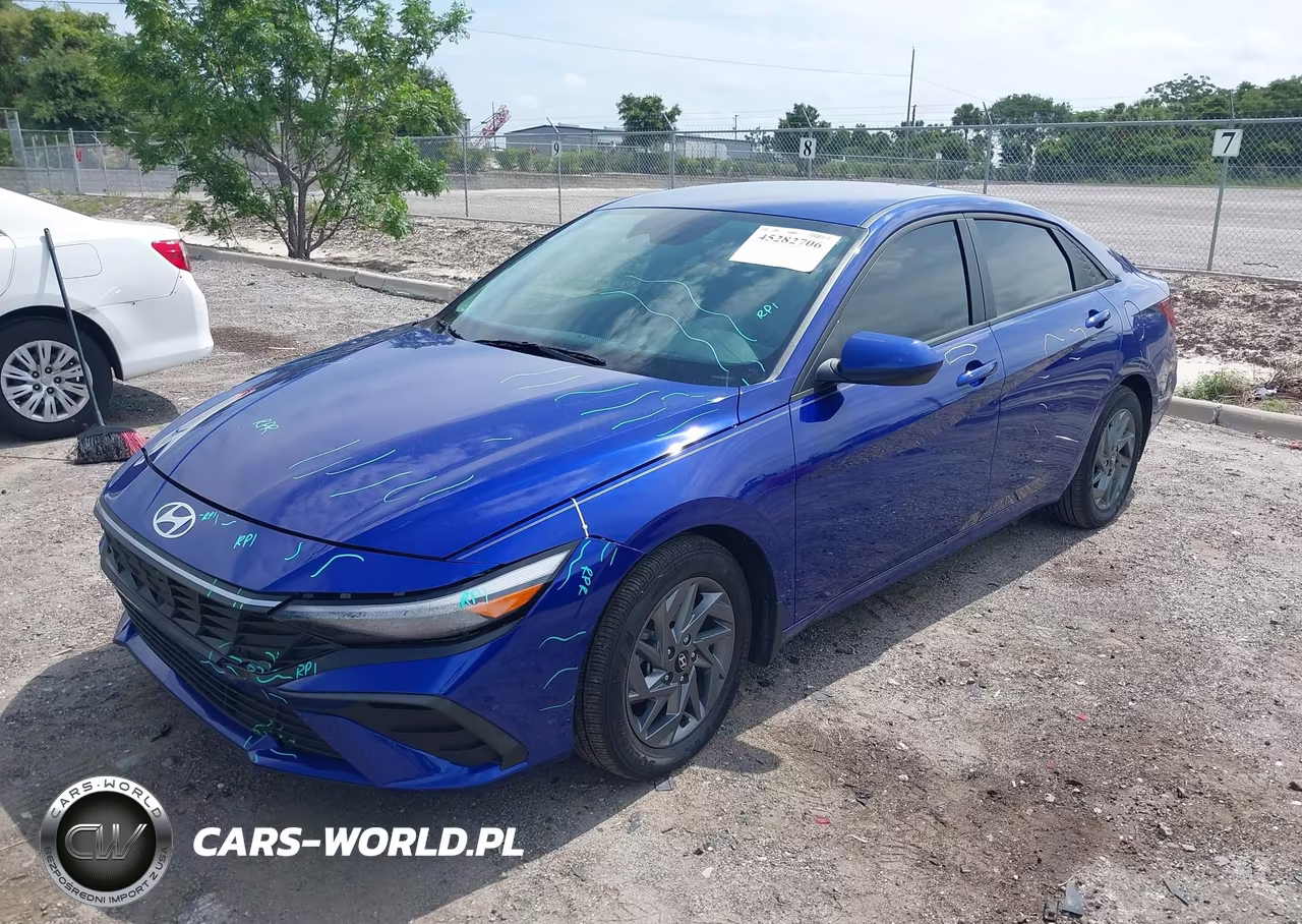 2024 Hyundai Elantra Hybrid Blue VIN:KMHLM4DJ9RU102457 - 2