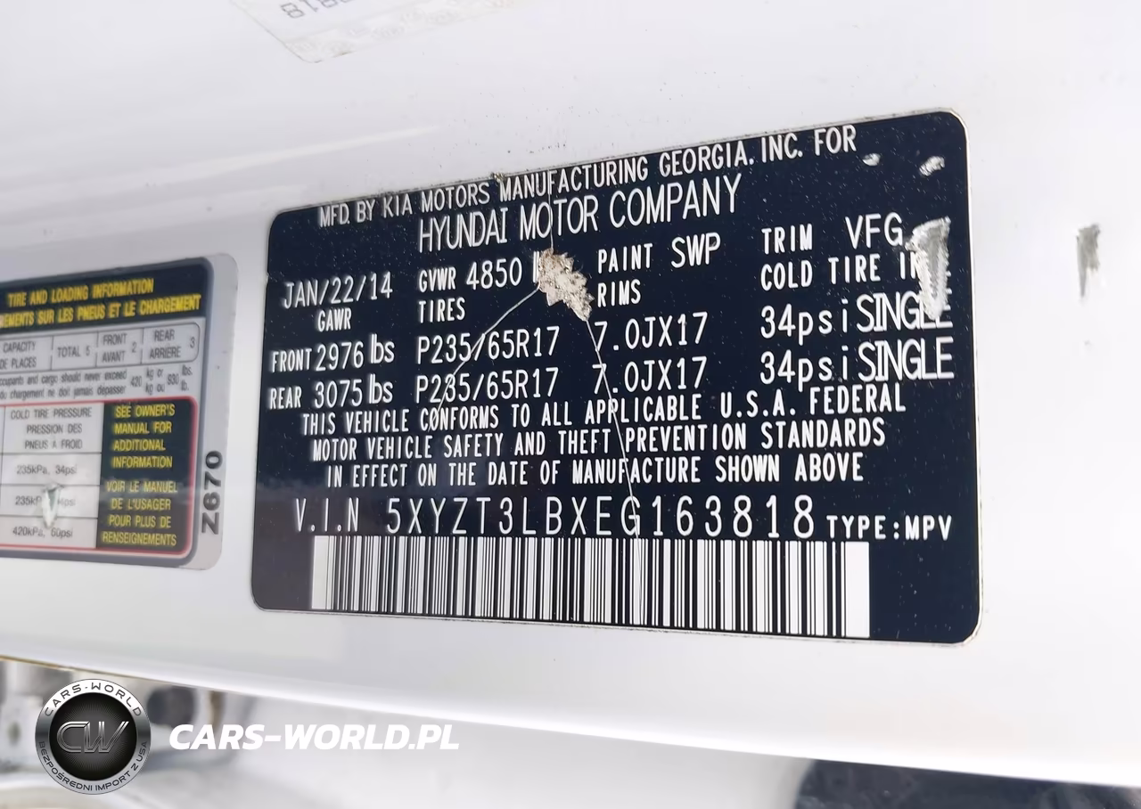 2014 Hyundai Santa Fe Sport 2.4L VIN:5XYZT3LBXEG163818 - 9