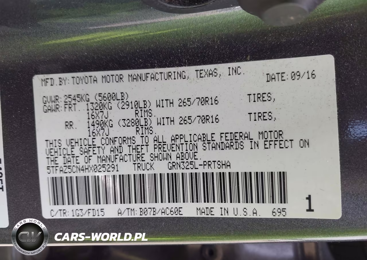 2017 Toyota Tacoma Trd Off Road VIN:5TFAZ5CN4HX025291 - 9