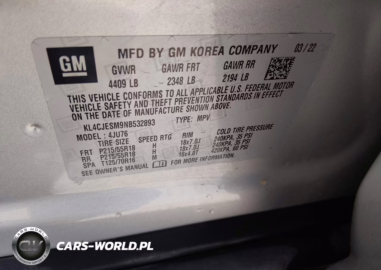 2022 Buick Encore Awd Preferred VIN:KL4CJESM9NB532893 - 9