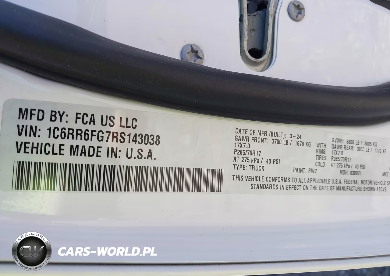 2024 Ram 1500 Classic Tradesman 4X2 6'4 Box VIN:1C6RR6FG7RS143038 - 9