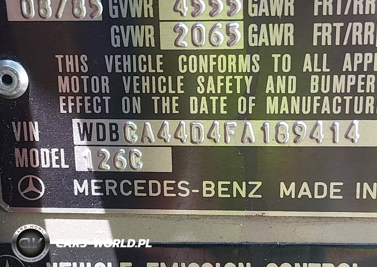1985 Mercedes-Benz 500 Sec VIN:WDBCA44D4FA189414 - 9