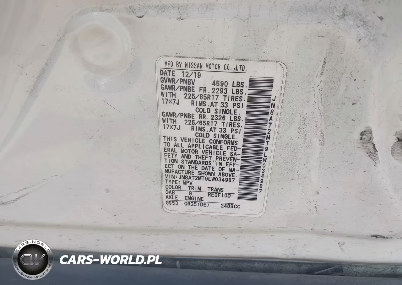2020 Nissan Rogue Sv Fwd VIN:JN8AT2MT9LW034987 - 9