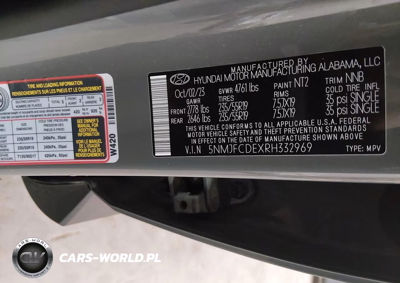 2024 Hyundai Tucson Sel VIN:5NMJFCDEXRH332969 - 9