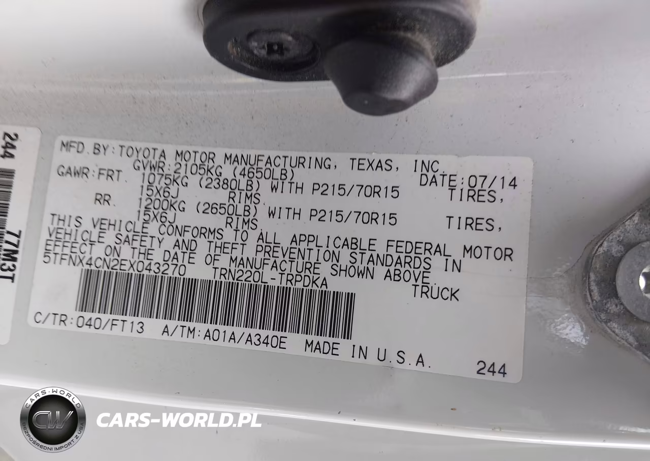2014 Toyota Tacoma VIN:5TFNX4CN2EX043270 - 9