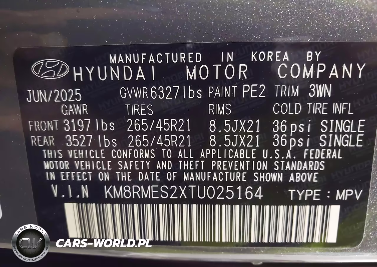2026 Hyundai Palisade Calligraphy VIN:KM8RMES2XTU025164 - 9