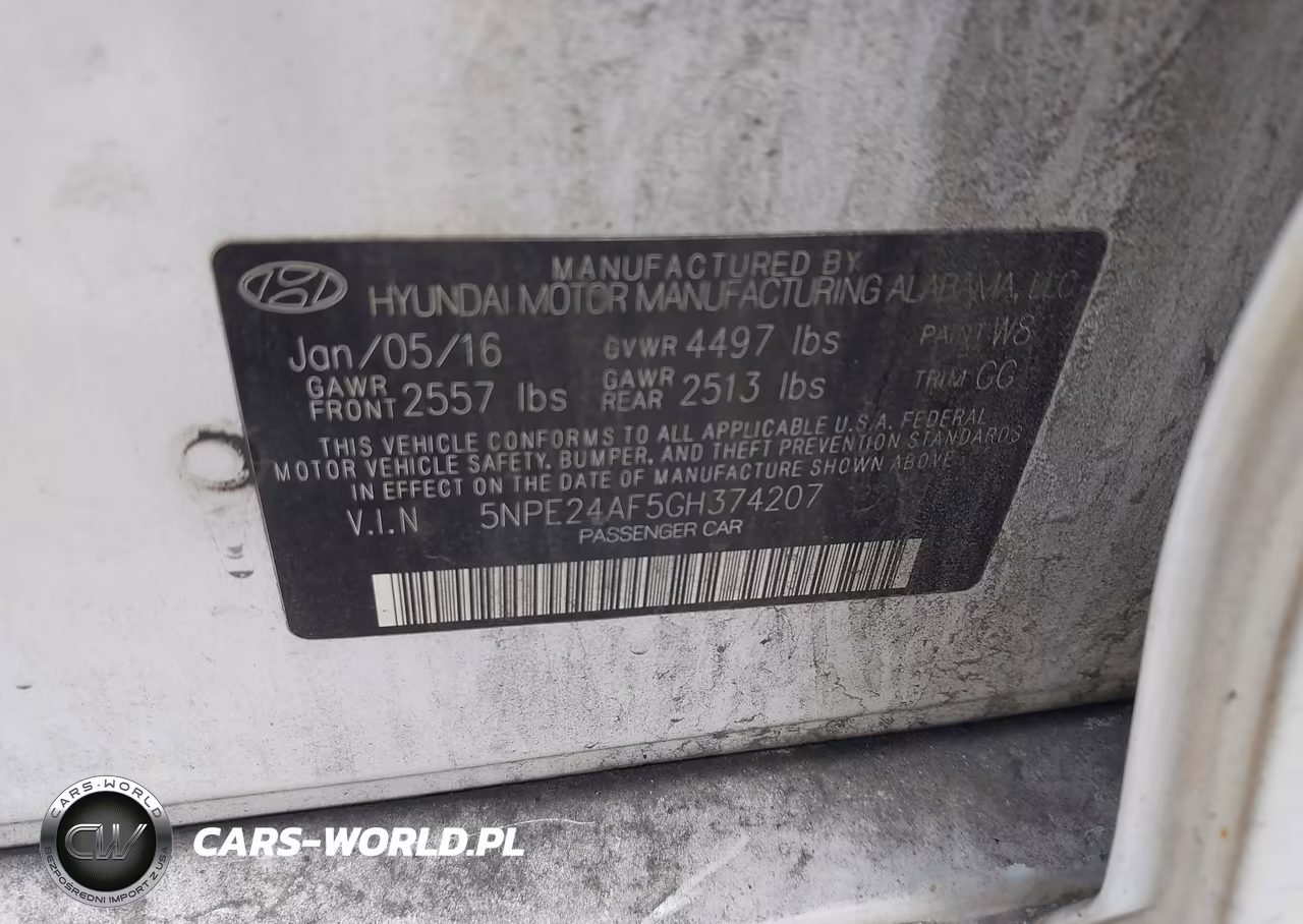 2016 Hyundai Sonata Se VIN:5NPE24AF5GH374207 - 9