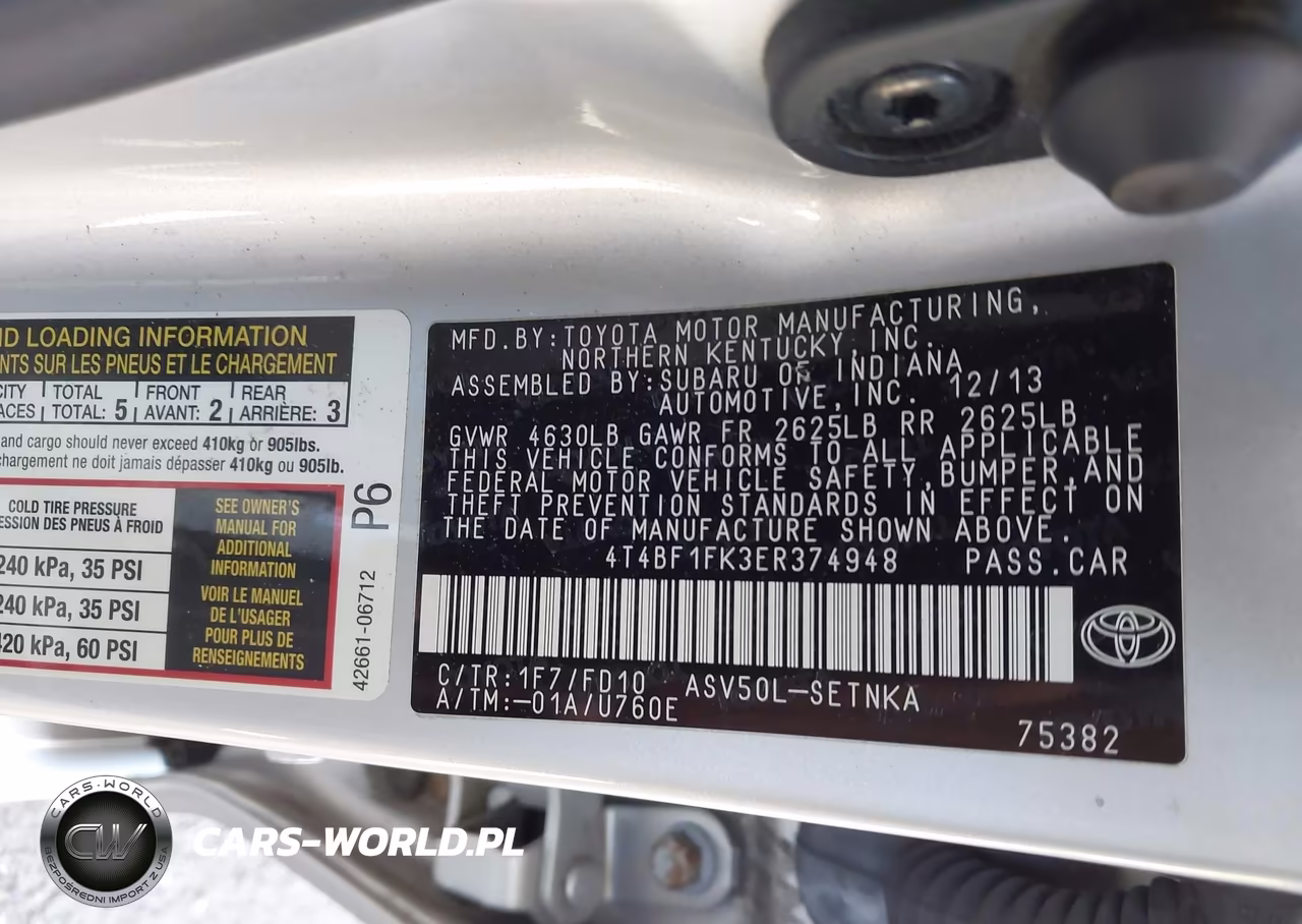 2014 Toyota Camry Le VIN:4T4BF1FK3ER374948 - 9