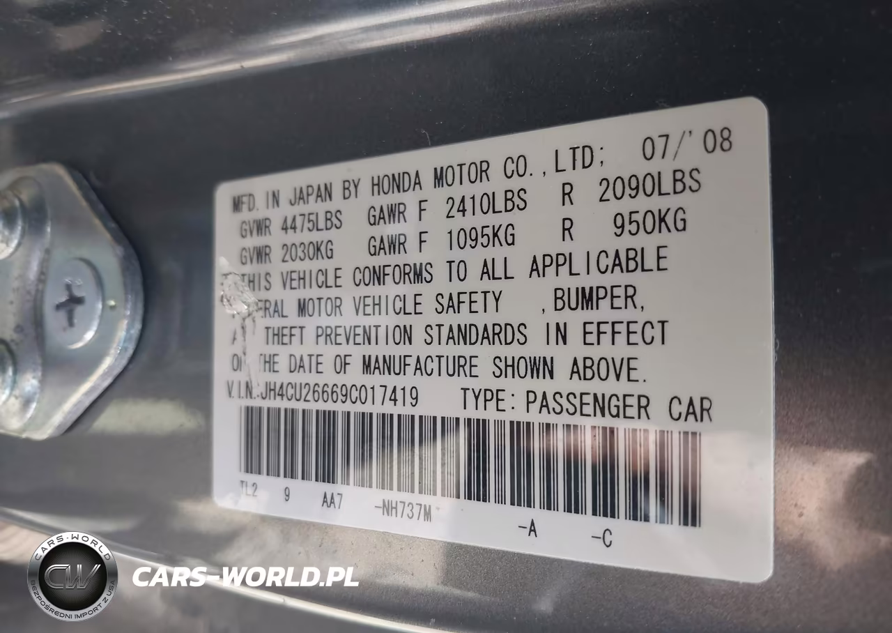 2009 Acura Tsx VIN:JH4CU26669C017419 - 9