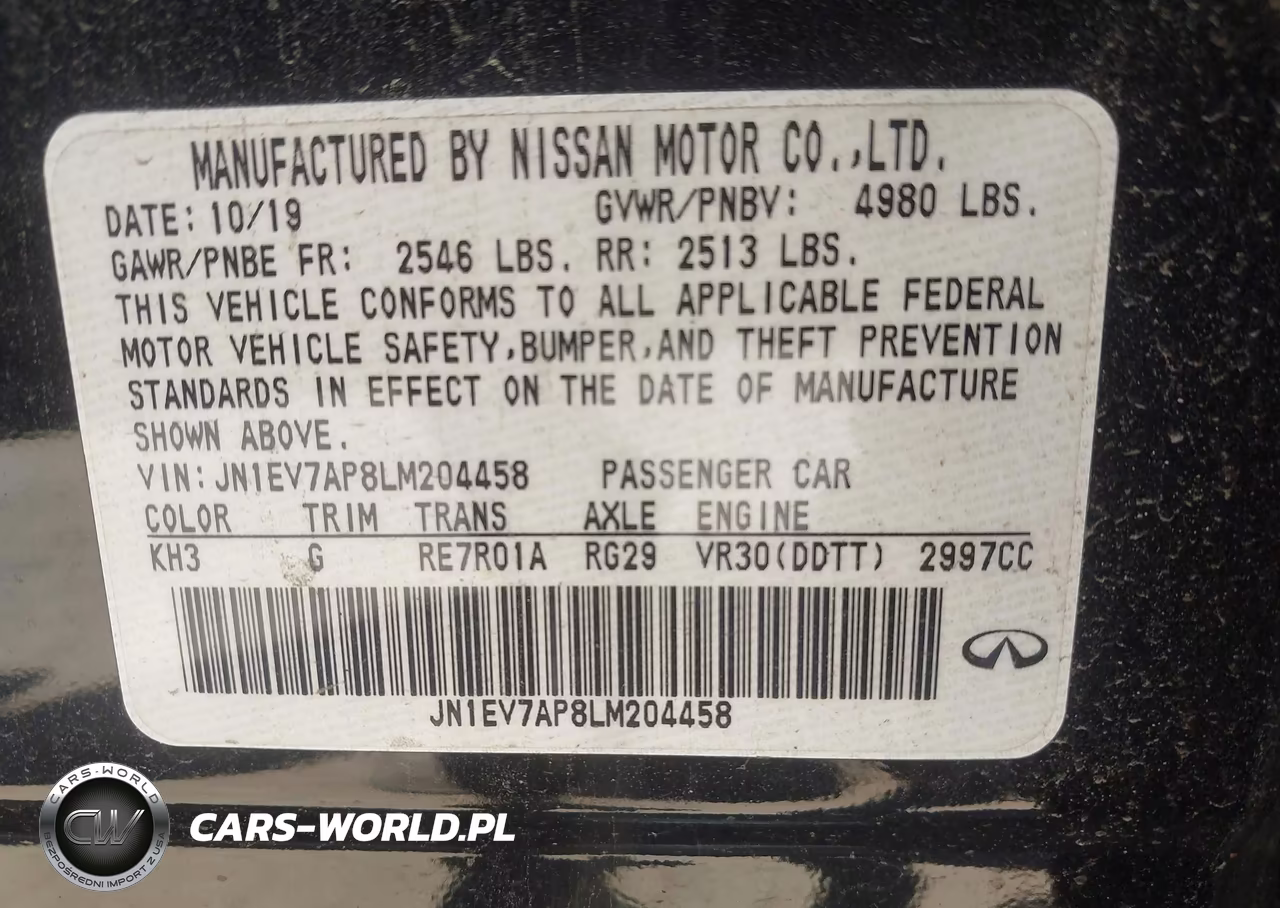 2020 Infiniti Q50 VIN:JN1EV7AP8LM204458 - 9