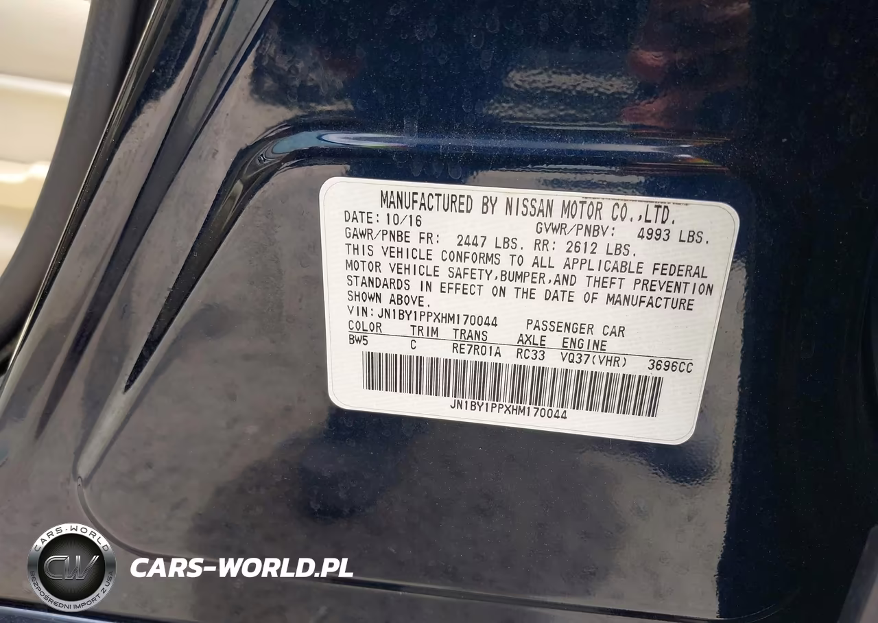 2017 Infiniti Q70L 3.7 VIN:JN1BY1PPXHM170044 - 9
