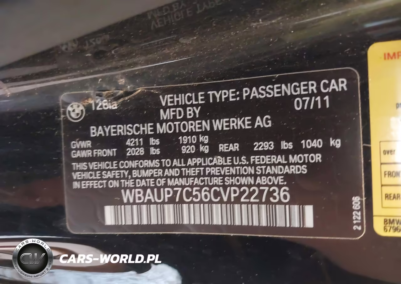 2012 BMW 128I VIN:WBAUP7C56CVP22736 - 9