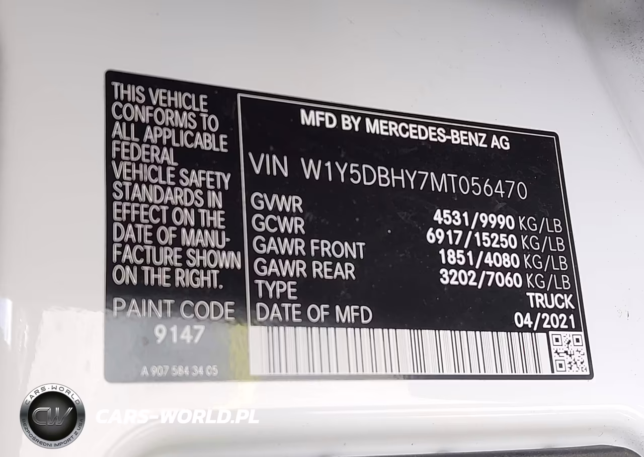 2021 Mercedes-Benz Sprinter 3500 High Roof I4 VIN:W1Y5DBHY7MT056470 - 9