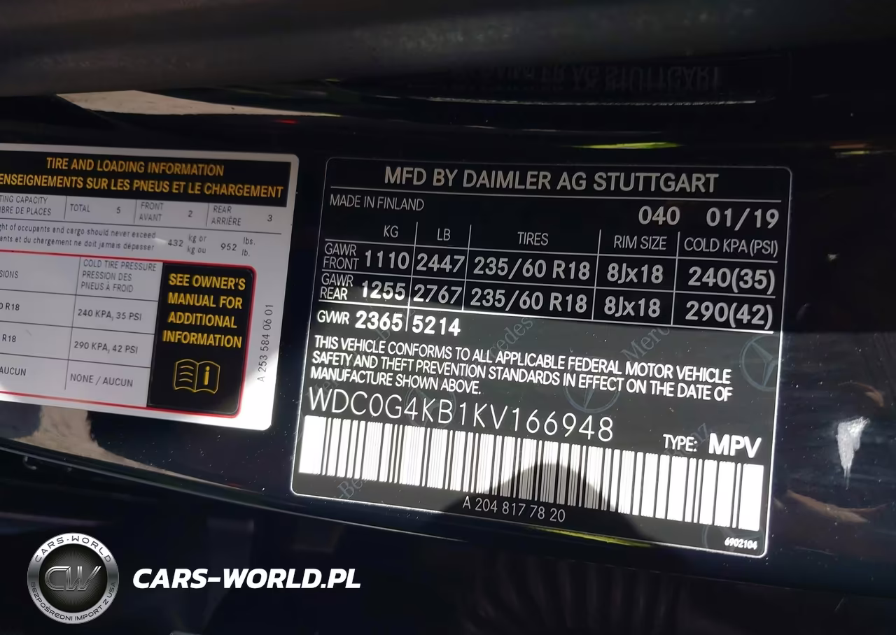 2019 Mercedes-Benz Glc 300 4Matic VIN:WDC0G4KB1KV166948 - 9