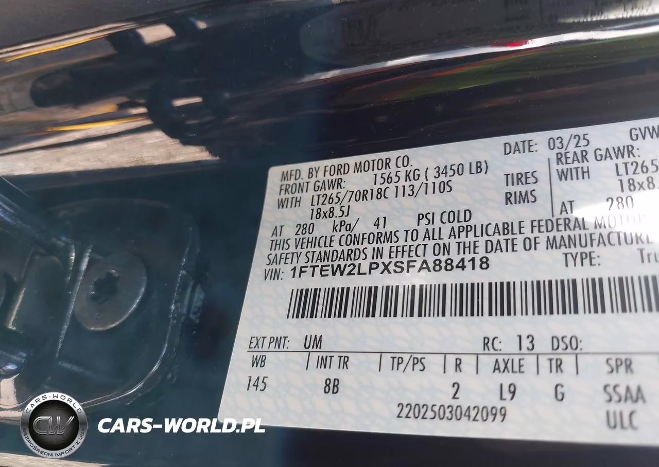 2025 Ford F-150 Stx VIN:1FTEW2LPXSFA88418 - 9