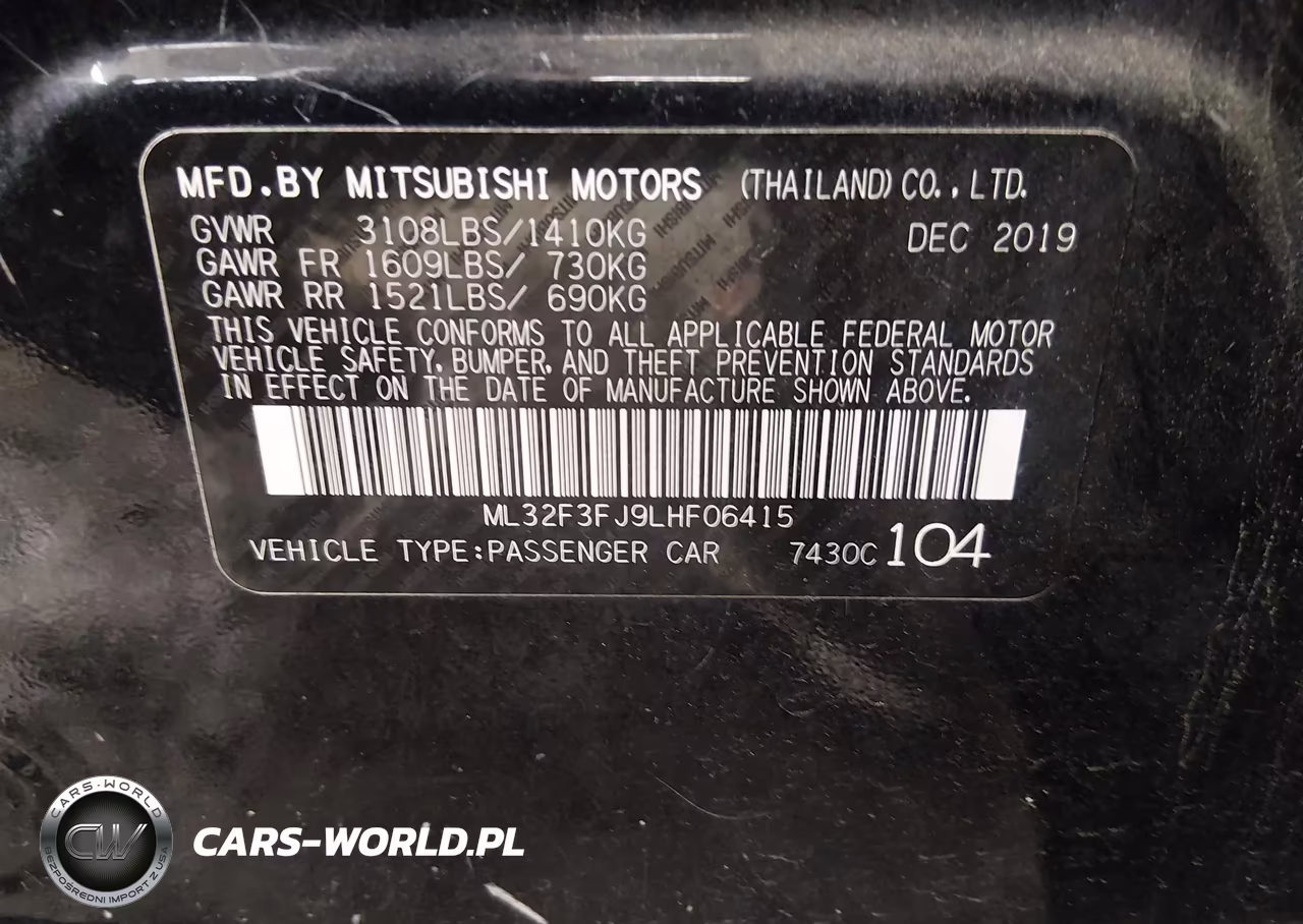 2020 Mitsubishi Mirage G4 Es VIN:ML32F3FJ9LHF06415 - 9