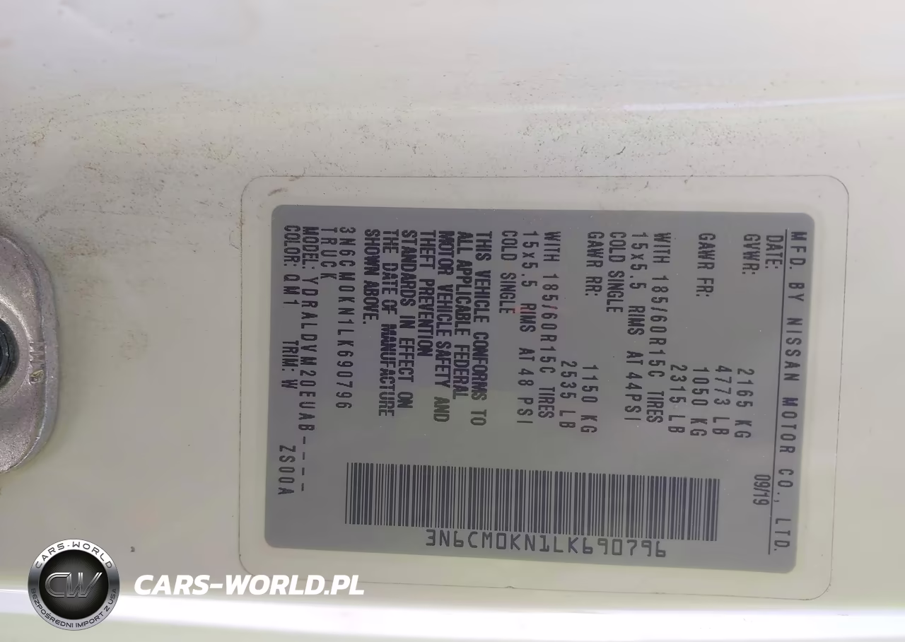 2020 Nissan Nv200 Cargo S Xtronic Cvt VIN:3N6CM0KN1LK690796 - 9
