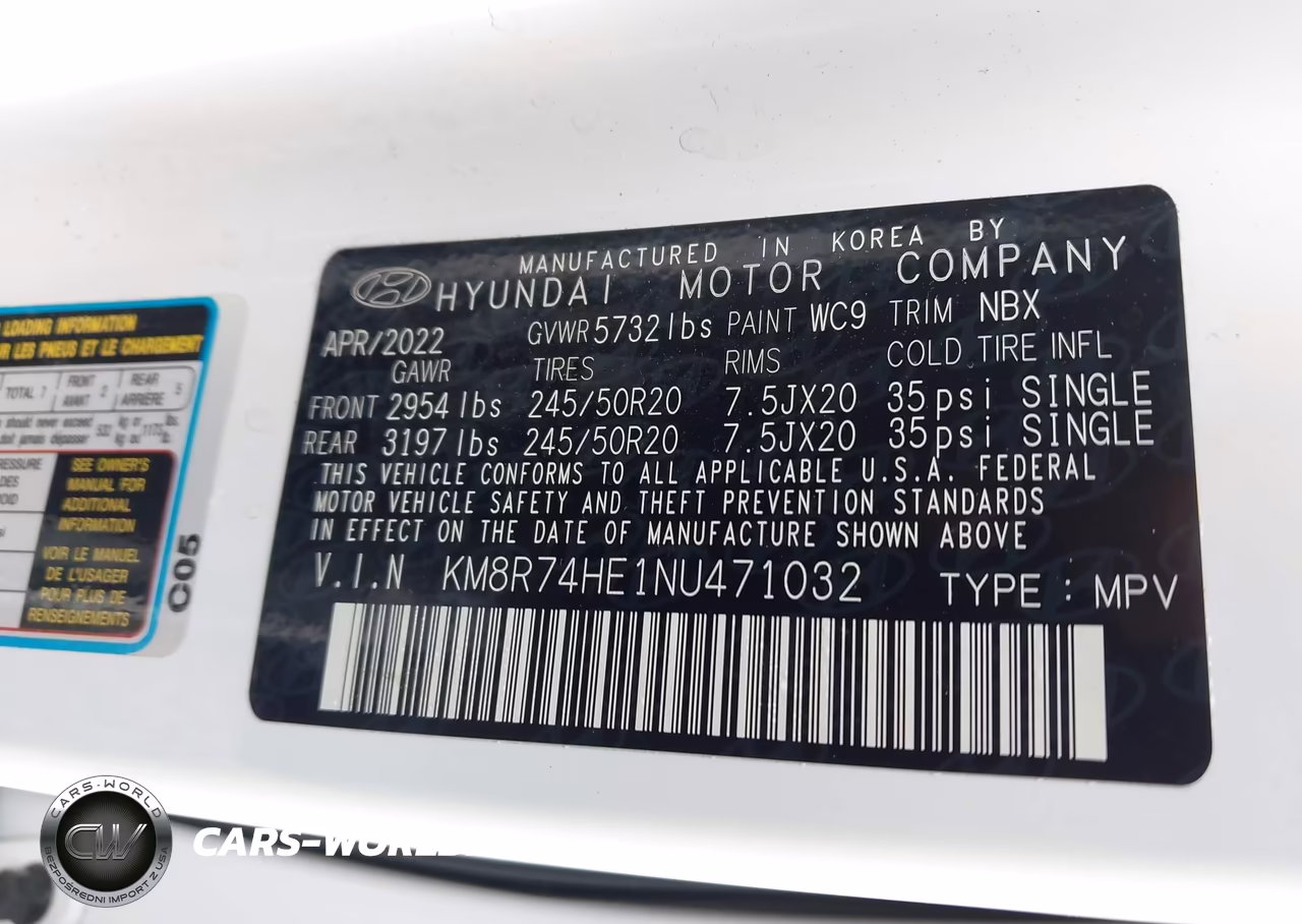 2022 Hyundai Palisade Calligraphy VIN:KM8R74HE1NU471032 - 9