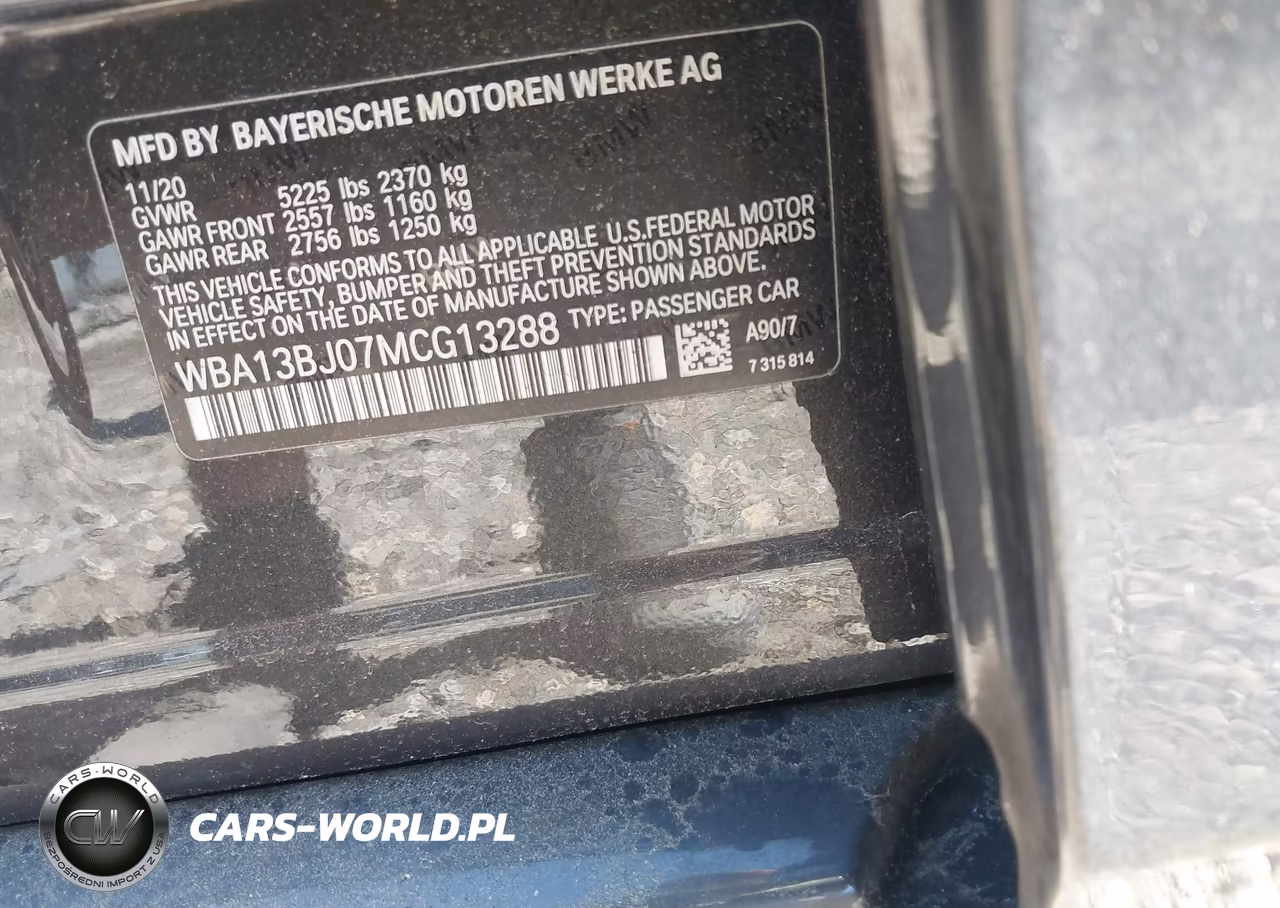 2021 BMW 530I xDrive VIN:WBA13BJ07MCG13288 - 9
