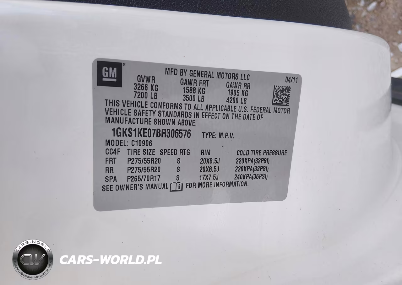 2011 GMC Yukon Xl 1500 Slt VIN:1GKS1KE07BR306576 - 9